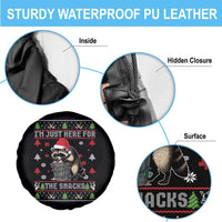 Funny Raccoon Ugly Christmas Spare Tire Cover I'm Just Here for The Snacks Cute Trash Panda - Wonder Print Shop