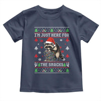 Funny Raccoon Ugly Christmas Toddler T Shirt I'm Just Here for The Snacks Cute Trash Panda - Wonder Print Shop