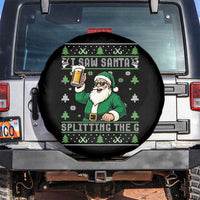 Funny Santa Ugly Christmas Spare Tire Cover Drinking Beer Splitting G Inappropriate Adult Humor - Wonder Print Shop