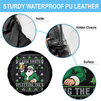 Funny Santa Ugly Christmas Spare Tire Cover Drinking Beer Splitting G Inappropriate Adult Humor - Wonder Print Shop