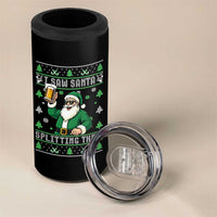Funny Santa Ugly Christmas 4 in 1 Can Cooler Tumbler Drinking Beer Splitting G Inappropriate Adult Humor - Wonder Print Shop