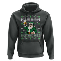 Funny Santa Ugly Christmas Hoodie Drinking Beer Splitting G Inappropriate Adult Humor - Wonder Print Shop