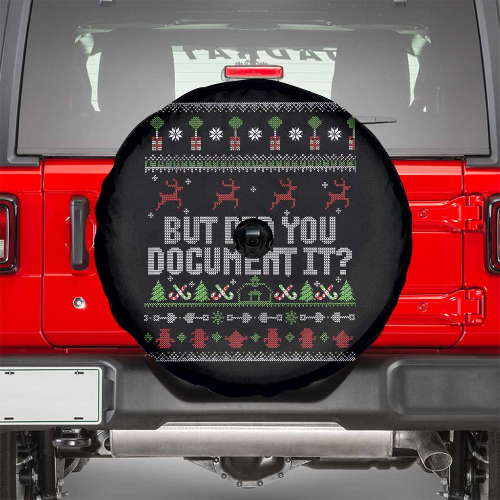 But Did You Document It Ugly Christmas Spare Tire Cover Funny Office Party Sarcastic Winter HR - Wonder Print Shop