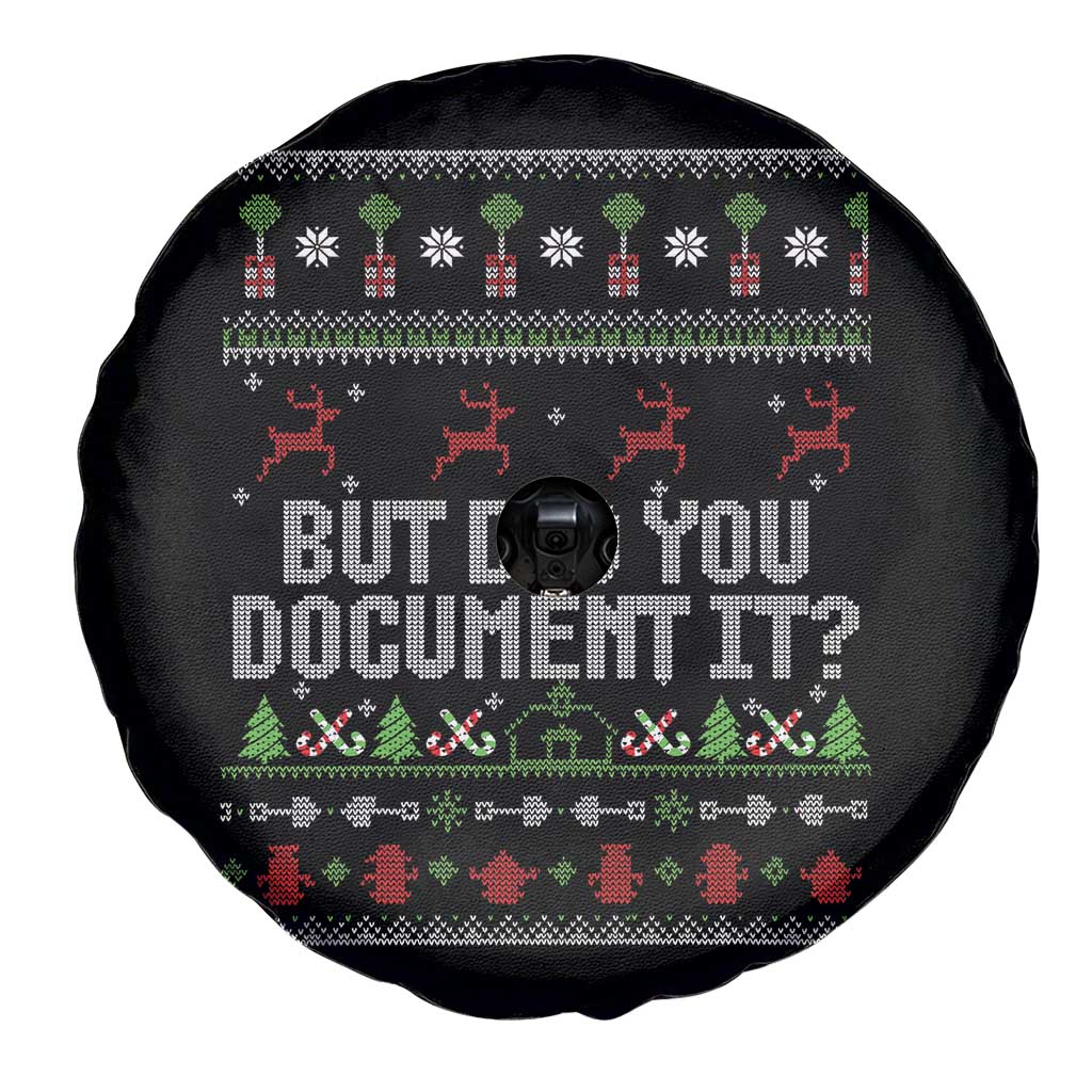 But Did You Document It Ugly Christmas Spare Tire Cover Funny Office Party Sarcastic Winter HR - Wonder Print Shop