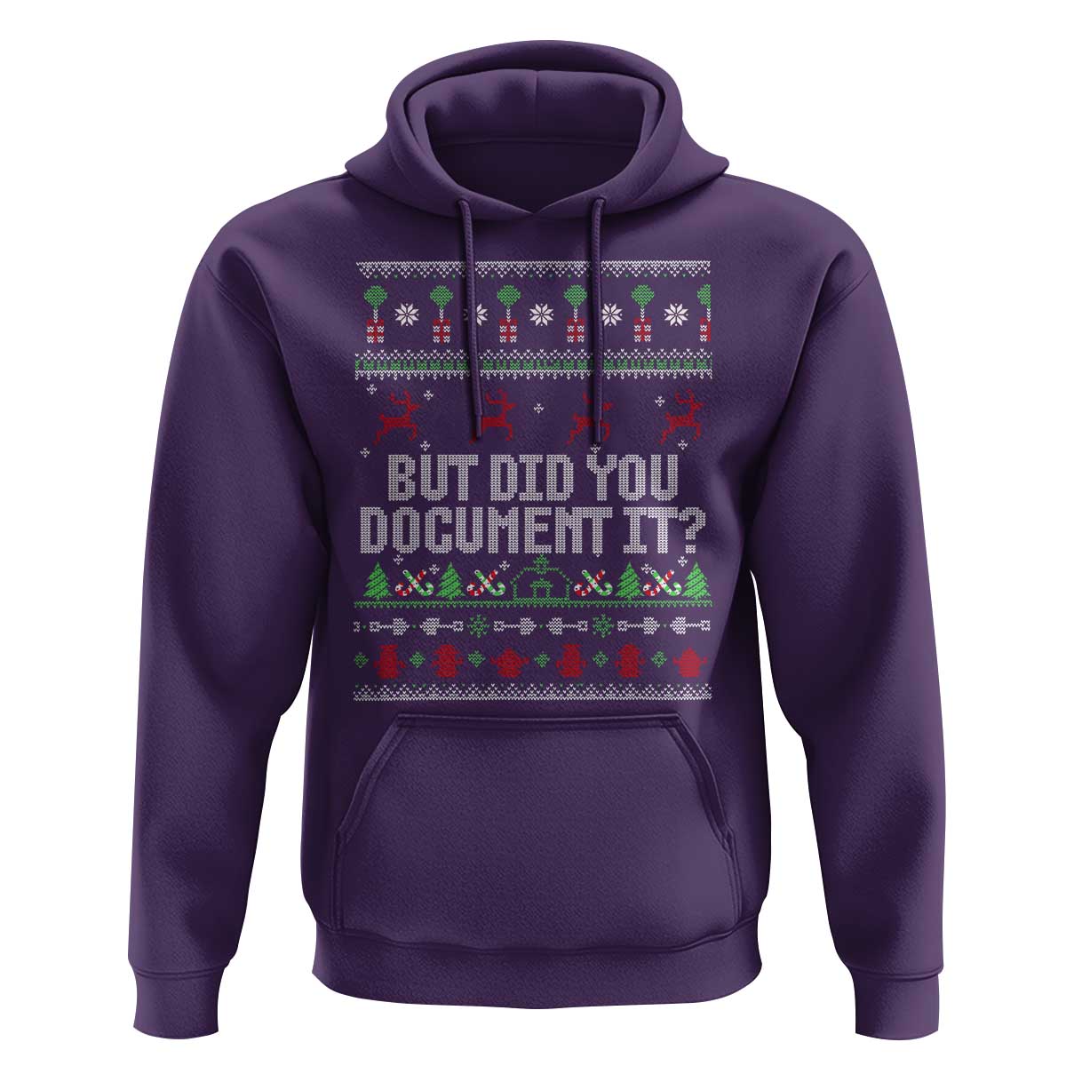 But Did You Document It Ugly Christmas Hoodie Funny Office Party Sarcastic Winter HR - Wonder Print Shop