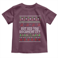 But Did You Document It Ugly Christmas Toddler T Shirt Funny Office Party Sarcastic Winter HR - Wonder Print Shop