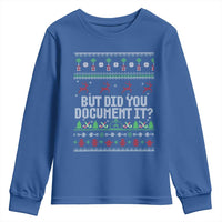 But Did You Document It Ugly Christmas Youth Sweatshirt Funny Office Party Sarcastic Winter HR - Wonder Print Shop