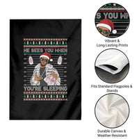 Funny Christmas Diddy Garden Flag Diddy Sees You When Youre Sleeping Ugly Xmas - Wonder Print Shop