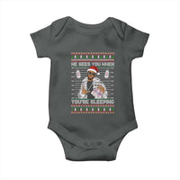 Funny Christmas Diddy Baby Onesie Diddy Sees You When Youre Sleeping Ugly Xmas - Wonder Print Shop
