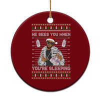 Funny Christmas Diddy Ceramic Ornament Diddy Sees You When Youre Sleeping Ugly Xmas - Wonder Print Shop