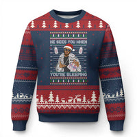 Funny Xmas Diddy Ugly Christmas Sweater Diddy Sees You When Youre Sleeping Ugly Xmas - Wonder Print Shop