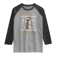 Funny Christmas Diddy Raglan Shirt Diddy Sees You When Youre Sleeping Ugly Xmas - Wonder Print Shop
