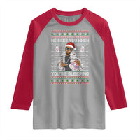Funny Christmas Diddy Raglan Shirt Diddy Sees You When Youre Sleeping Ugly Xmas - Wonder Print Shop