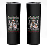 Funny Christmas Diddy Skinny Tumbler Diddy Sees You When Youre Sleeping Ugly Xmas - Wonder Print Shop
