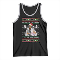 Funny Christmas Diddy Tank Top Diddy Sees You When Youre Sleeping Ugly Xmas - Wonder Print Shop