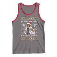 Funny Christmas Diddy Tank Top Diddy Sees You When Youre Sleeping Ugly Xmas - Wonder Print Shop