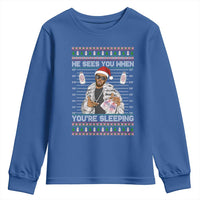 Funny Christmas Diddy Youth Sweatshirt Diddy Sees You When Youre Sleeping Ugly Xmas - Wonder Print Shop