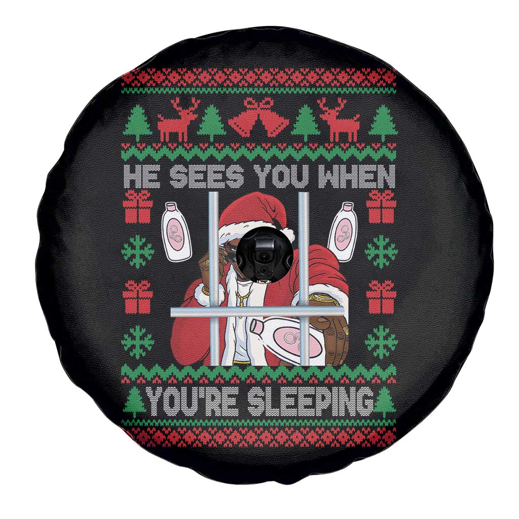 Funny Christmas Diddy Spare Tire Cover Diddy Sees You When Youre Sleeping Dirty Ugly Xmas - Wonder Print Shop