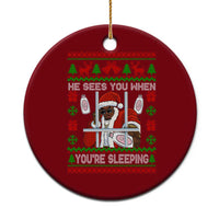Funny Christmas Diddy Ceramic Ornament Diddy Sees You When Youre Sleeping Dirty Ugly Xmas - Wonder Print Shop