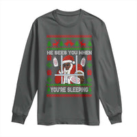 Funny Christmas Diddy Long Sleeve Shirt Diddy Sees You When Youre Sleeping Dirty Ugly Xmas - Wonder Print Shop
