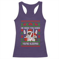 Funny Christmas Diddy Racerback Tank Top Diddy Sees You When Youre Sleeping Dirty Ugly Xmas - Wonder Print Shop