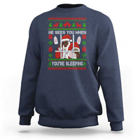Funny Christmas Diddy Sweatshirt Diddy Sees You When Youre Sleeping Dirty Ugly Xmas - Wonder Print Shop