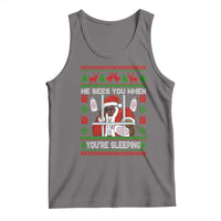 Funny Christmas Diddy Tank Top Diddy Sees You When Youre Sleeping Dirty Ugly Xmas - Wonder Print Shop