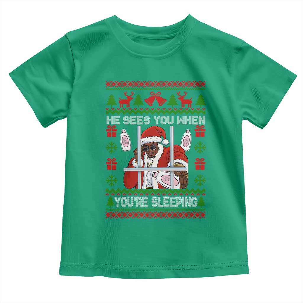 Funny Christmas Diddy Toddler T Shirt Diddy Sees You When Youre Sleeping Dirty Ugly Xmas - Wonder Print Shop