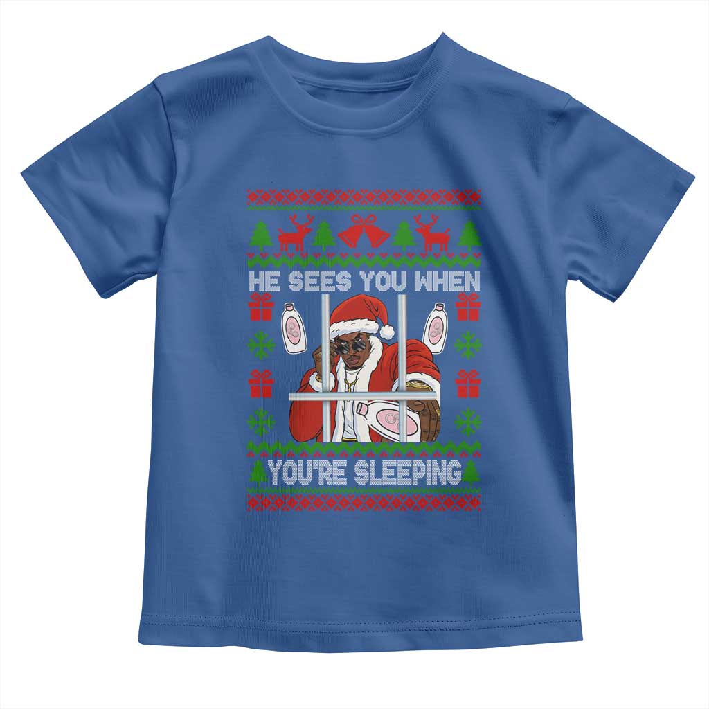 Funny Christmas Diddy Toddler T Shirt Diddy Sees You When Youre Sleeping Dirty Ugly Xmas - Wonder Print Shop