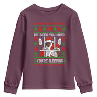 Funny Christmas Diddy Youth Sweatshirt Diddy Sees You When Youre Sleeping Dirty Ugly Xmas - Wonder Print Shop