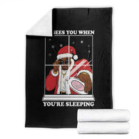 Funny Christmas Diddy Throw Blanket He Sees You When Youre Sleeping Dirty Ugly Xmas - Wonder Print Shop