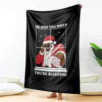Funny Christmas Diddy Throw Blanket He Sees You When Youre Sleeping Dirty Ugly Xmas - Wonder Print Shop