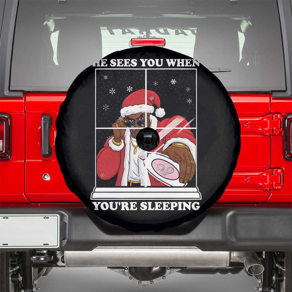 Funny Christmas Diddy Spare Tire Cover He Sees You When Youre Sleeping Dirty Ugly Xmas - Wonder Print Shop