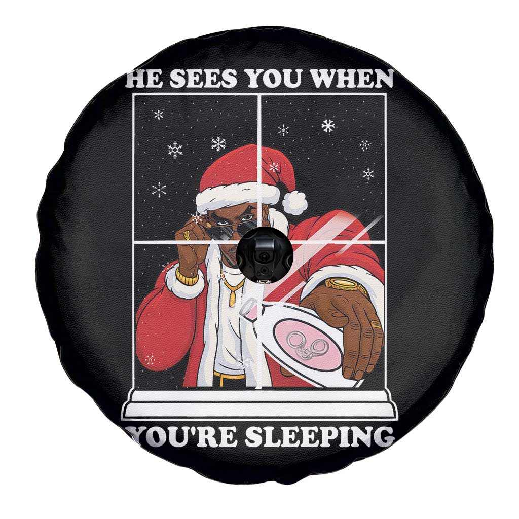 Funny Christmas Diddy Spare Tire Cover He Sees You When Youre Sleeping Dirty Ugly Xmas - Wonder Print Shop