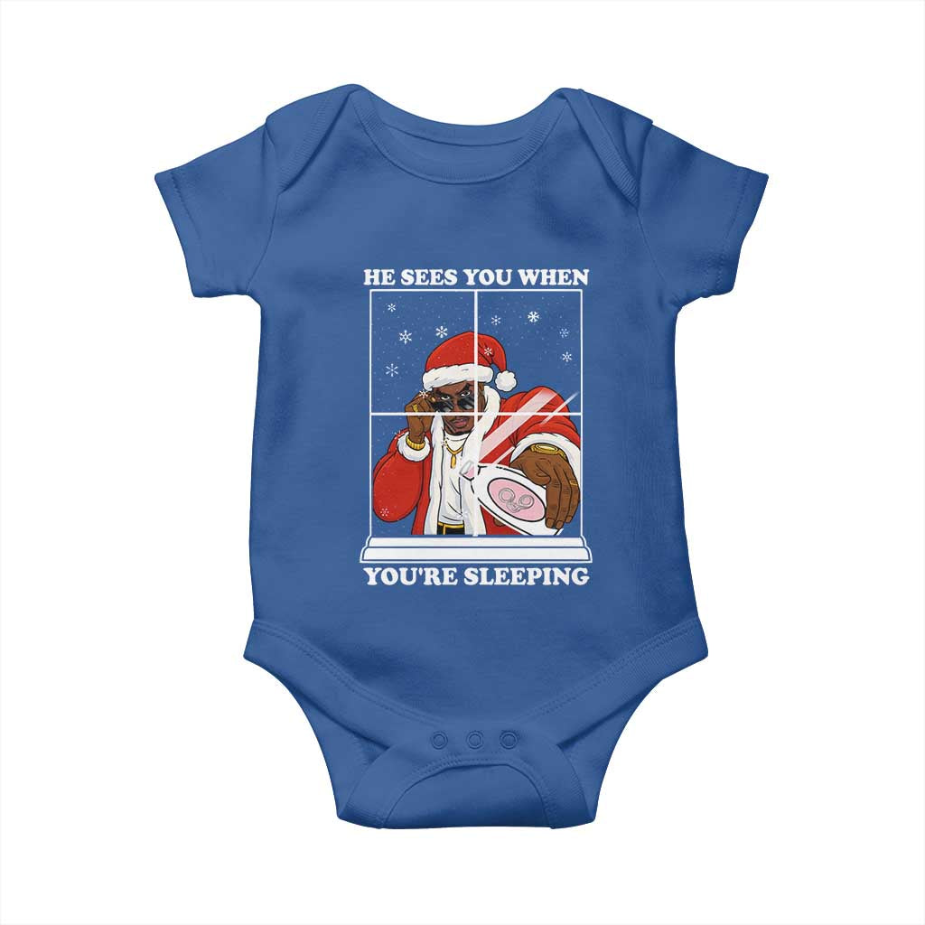 Funny Christmas Diddy Baby Onesie He Sees You When Youre Sleeping Dirty Ugly Xmas - Wonder Print Shop