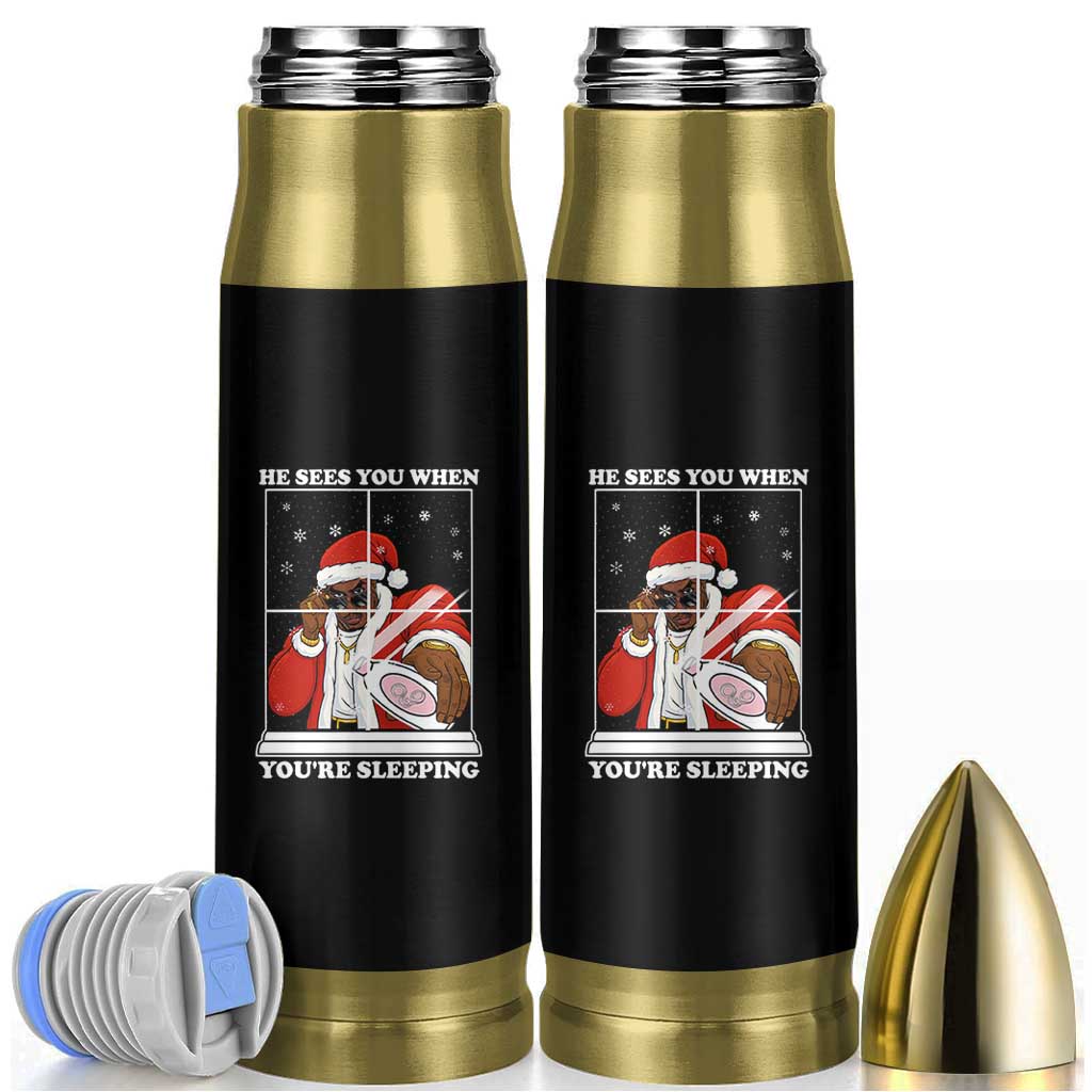 Funny Christmas Diddy Bullet Tumbler He Sees You When Youre Sleeping Dirty Ugly Xmas - Wonder Print Shop
