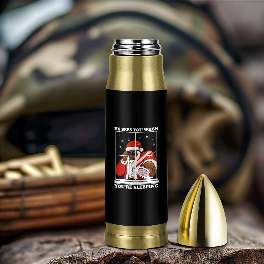 Funny Christmas Diddy Bullet Tumbler He Sees You When Youre Sleeping Dirty Ugly Xmas - Wonder Print Shop