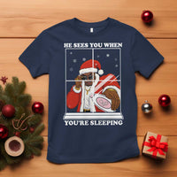 Funny Christmas Diddy T Shirt He Sees You When Youre Sleeping Dirty Ugly Xmas - Wonder Print Shop