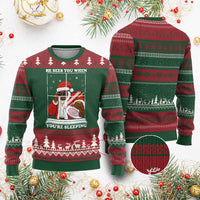 Funny Xmas Diddy Ugly Christmas Sweater He Sees You When Youre Sleeping Dirty Ugly Xmas - Wonder Print Shop