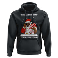 Funny Christmas Diddy Hoodie He Sees You When Youre Sleeping Dirty Ugly Xmas - Wonder Print Shop