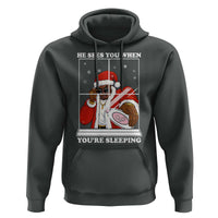 Funny Christmas Diddy Hoodie He Sees You When Youre Sleeping Dirty Ugly Xmas - Wonder Print Shop