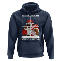 Funny Christmas Diddy Hoodie He Sees You When Youre Sleeping Dirty Ugly Xmas - Wonder Print Shop