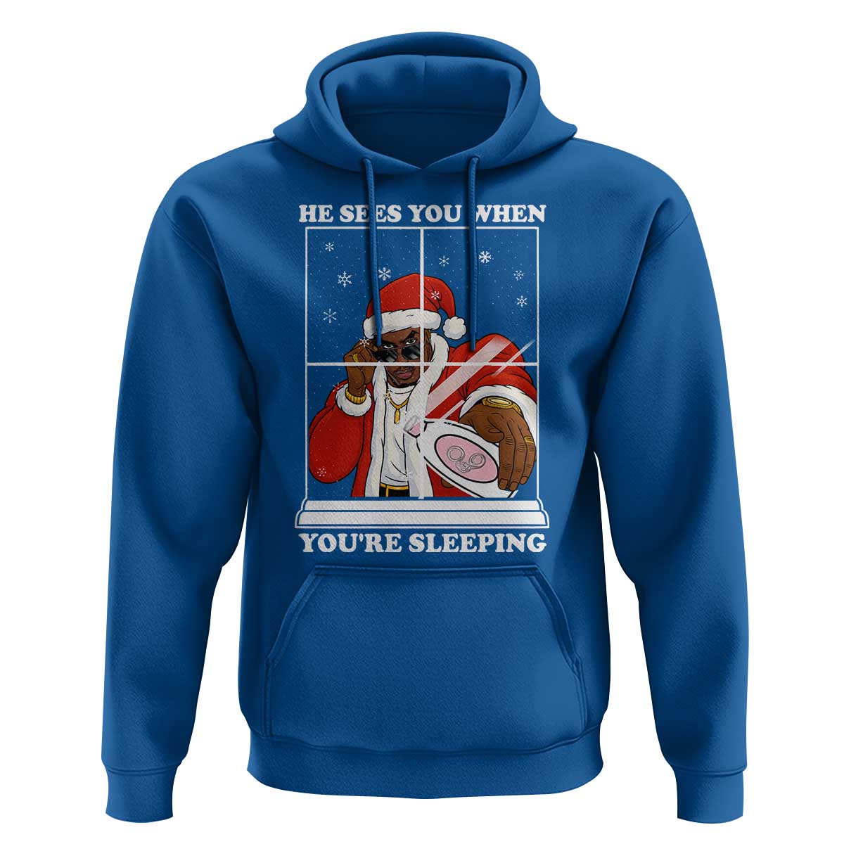 Funny Christmas Diddy Hoodie He Sees You When Youre Sleeping Dirty Ugly Xmas - Wonder Print Shop