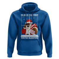 Funny Christmas Diddy Hoodie He Sees You When Youre Sleeping Dirty Ugly Xmas - Wonder Print Shop