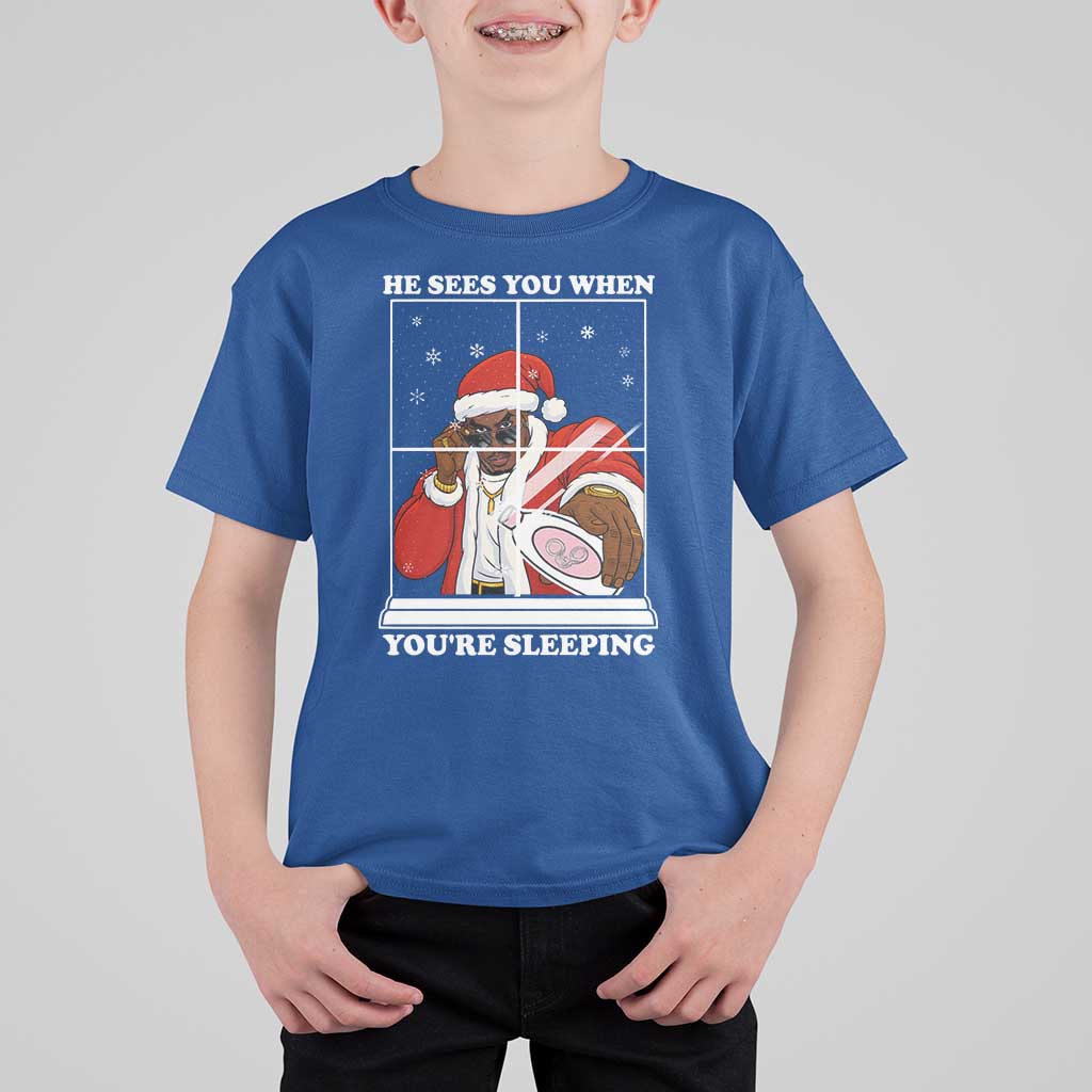 Funny Christmas Diddy T Shirt For Kid He Sees You When Youre Sleeping Dirty Ugly Xmas - Wonder Print Shop