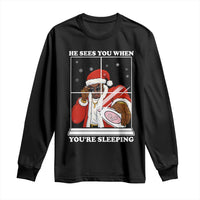 Funny Christmas Diddy Long Sleeve Shirt He Sees You When Youre Sleeping Dirty Ugly Xmas - Wonder Print Shop