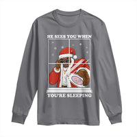 Funny Christmas Diddy Long Sleeve Shirt He Sees You When Youre Sleeping Dirty Ugly Xmas - Wonder Print Shop