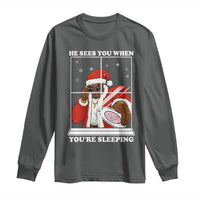 Funny Christmas Diddy Long Sleeve Shirt He Sees You When Youre Sleeping Dirty Ugly Xmas - Wonder Print Shop