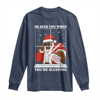 Funny Christmas Diddy Long Sleeve Shirt He Sees You When Youre Sleeping Dirty Ugly Xmas - Wonder Print Shop