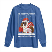 Funny Christmas Diddy Long Sleeve Shirt He Sees You When Youre Sleeping Dirty Ugly Xmas - Wonder Print Shop